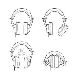 Audio-Technica ATH-M30x Professional Studio Monitor Headphones 6