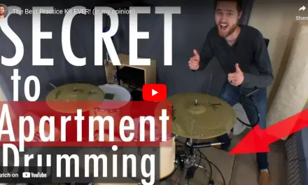 Video: A Real Practice Drum Kit Setup in an Apartment