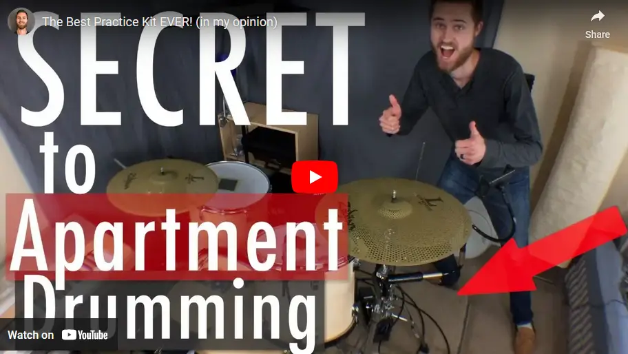 Video A Real Practice Drum Kit Setup in an Apartment