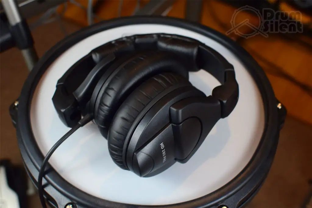 Sennheiser HD 280 Pro Headphones on Drum Folded