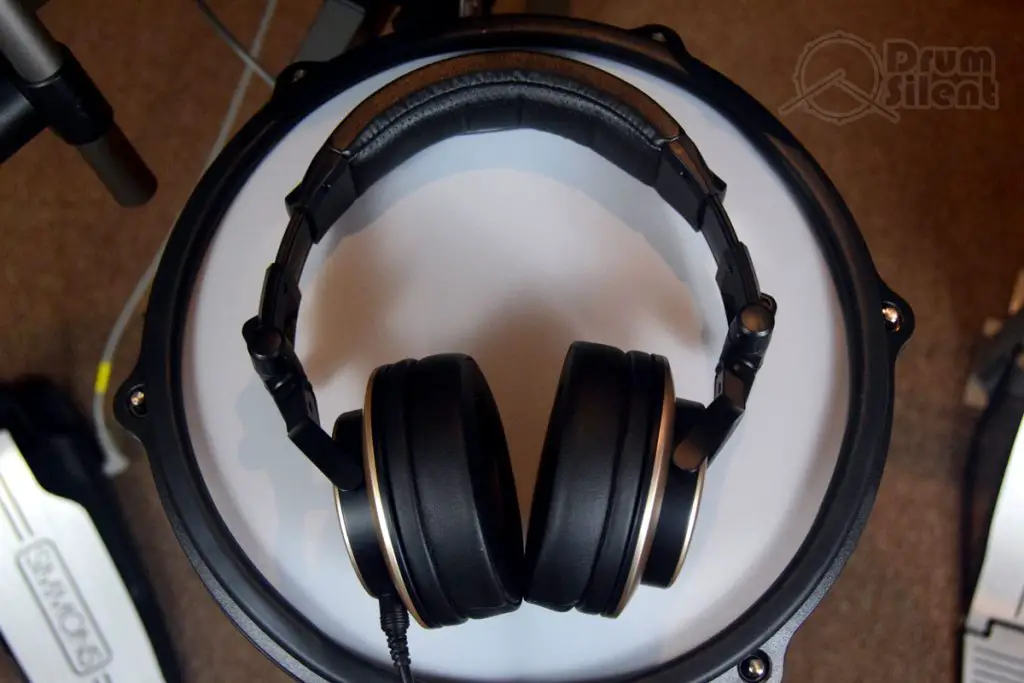 Status CB-1 Headphones on Snare Pad from Above