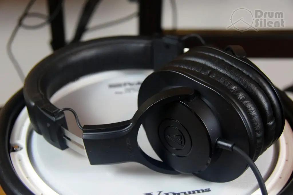 Audio-Technica ATH-M20X Headphones on Snare Pad