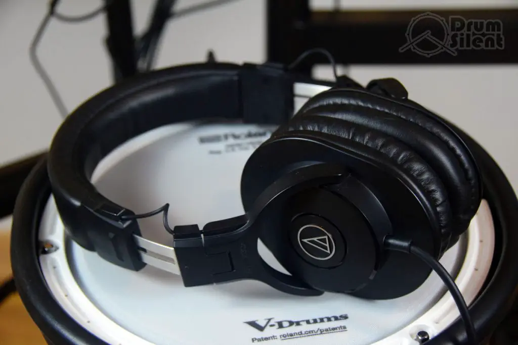 Audio-Technica ATH-M30X Headphones on Snare Pad