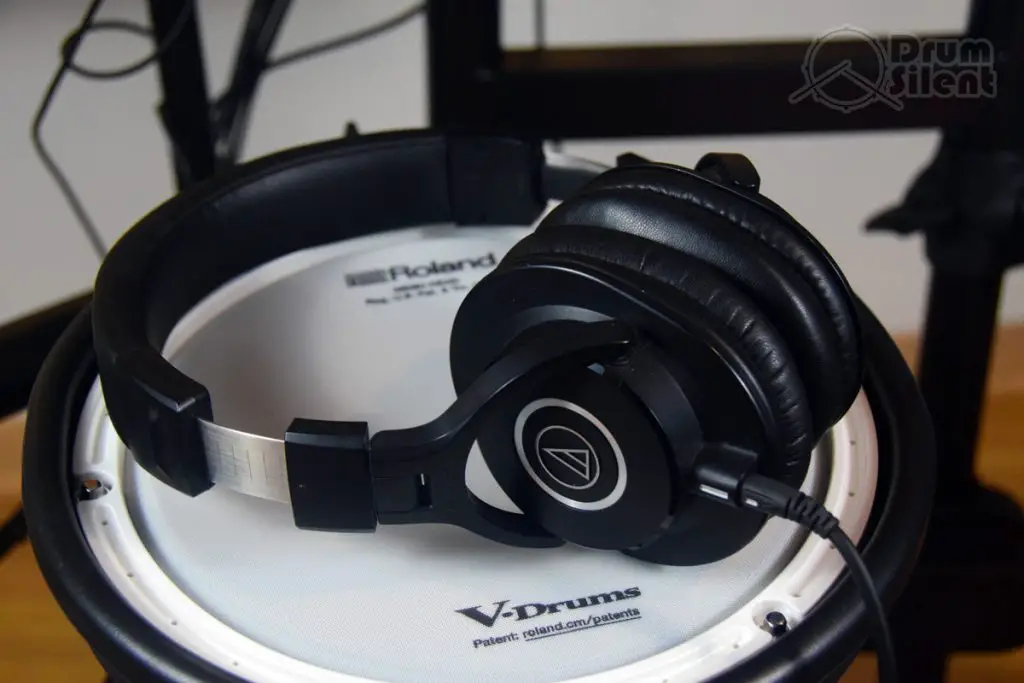 Audio-Technica ATH-M40X Headphones On Snare Pad