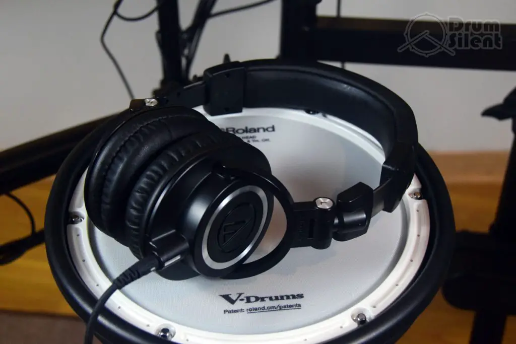 Audio-Technica ATH-M50X Headphones on Snare Pad 2
