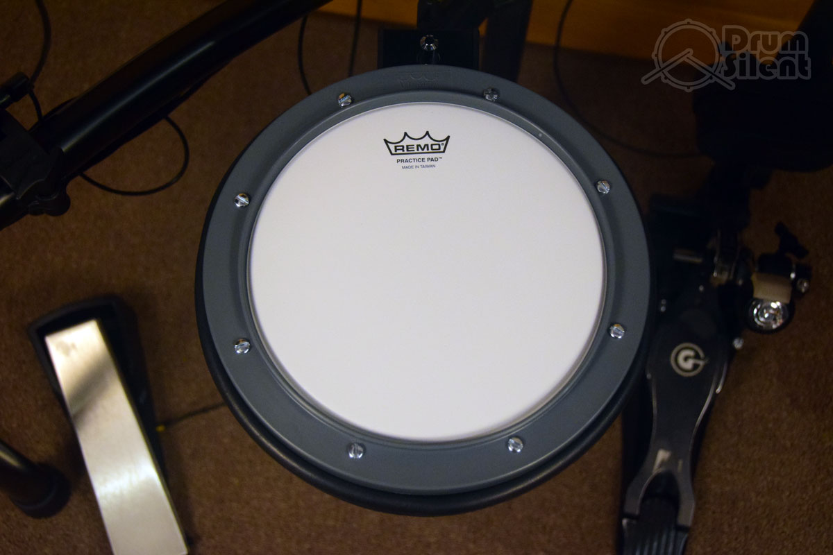 Remo 6-inch Tunable Practice Pad - Gray With Ambassador Coated Drumhead