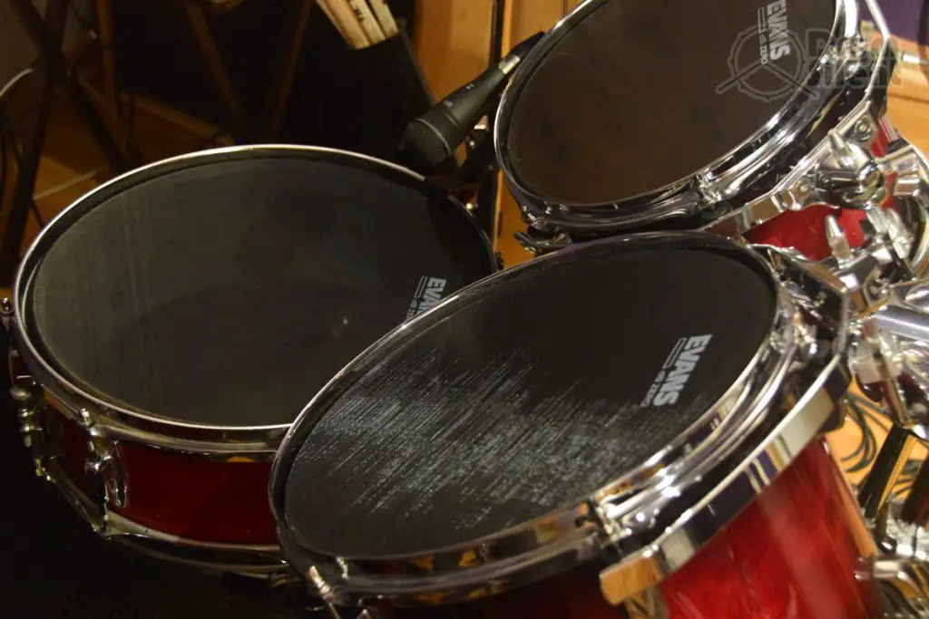 Evans dB Zero Drum Heads From Front Angle