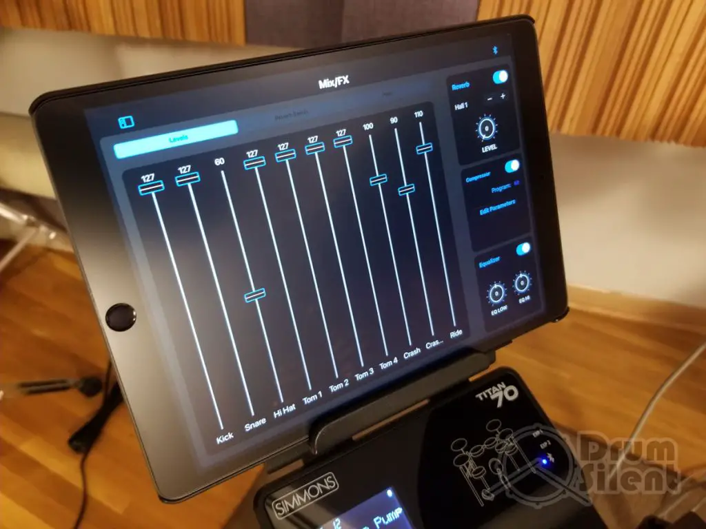 Simmons Drums App on iPad Air 3