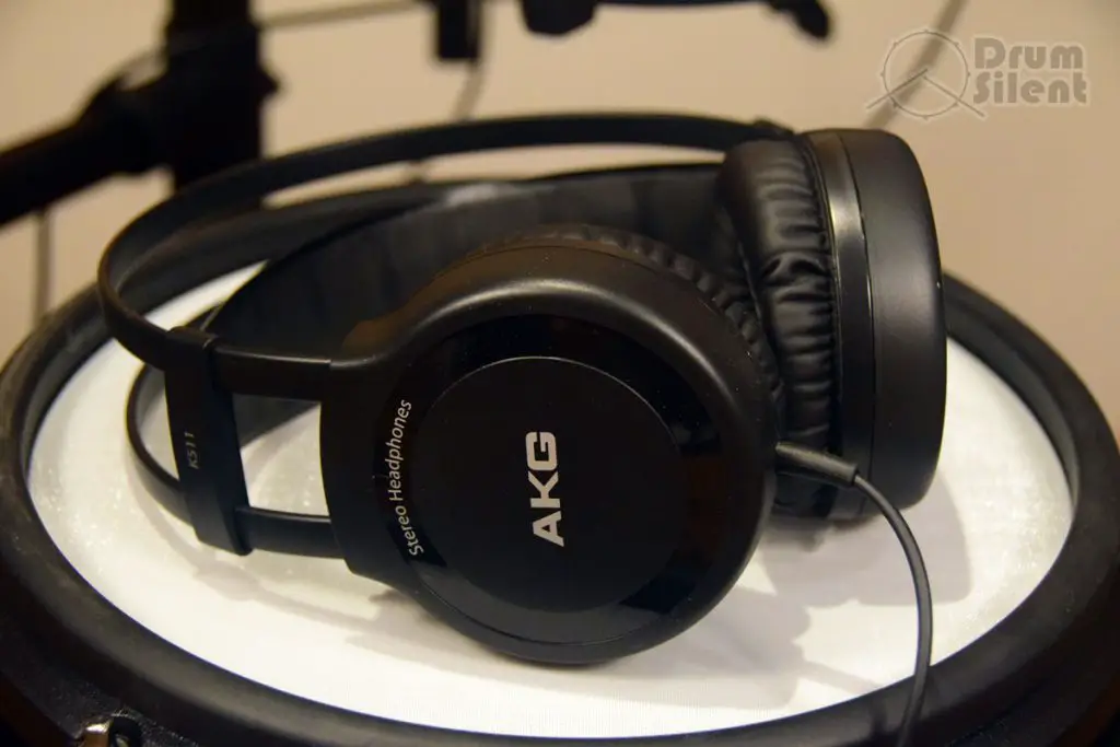 AKG K511 Headphones on Snare Pad