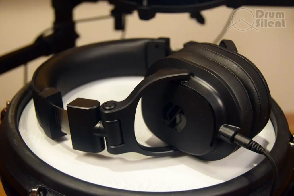 Sterling Audio S402 Headphones on Snare Pad