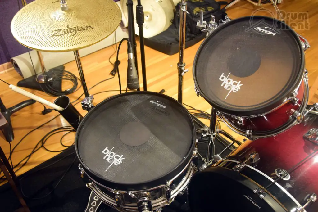 RTOM Black Hole Mesh Heads with Zildjian L80 Cymbals 2